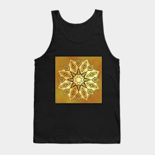 Star mandala gold and black Tank Top